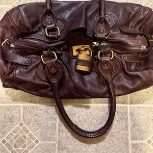 Women's Chloe Paddington large bag in Chocolate brown.